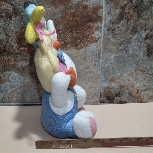 Blossoms & Blooms Seated Easter Bunny Rabbit Chick Butterfly Flower Carrot Plush - Picture 9 of 11